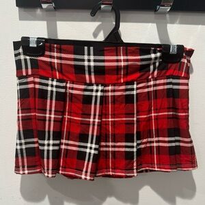 Spencer’s Plaid Red and Black Women's Skirt